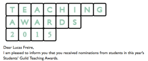 Teaching Awards 2015